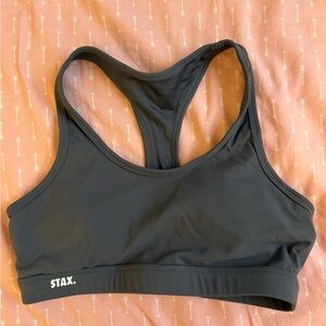 Stax Grey Racerback Sports Bra — Supportive Everyday Activewear